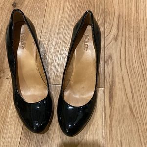 JCrew Patent Leather Black Heels